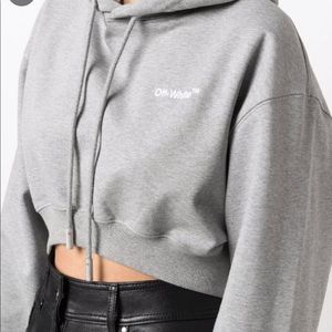 Off-white cropped hoodie